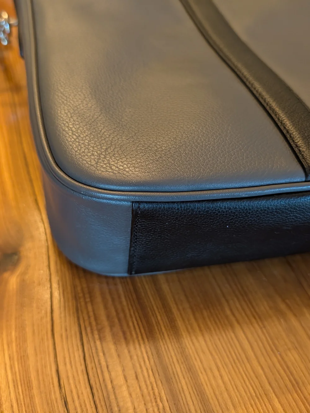 Coach Men's Leather Laptop Briefcase in Gray and Black